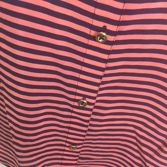 Banana Republic Small Shirt Pink Blue Striped - Picture 4 of 4